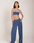 ANANDA STRAIGHT-LEG PLUSH TROUSERS