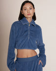 ANANDA PLUSH TEDDY CROPPED SWEATER
