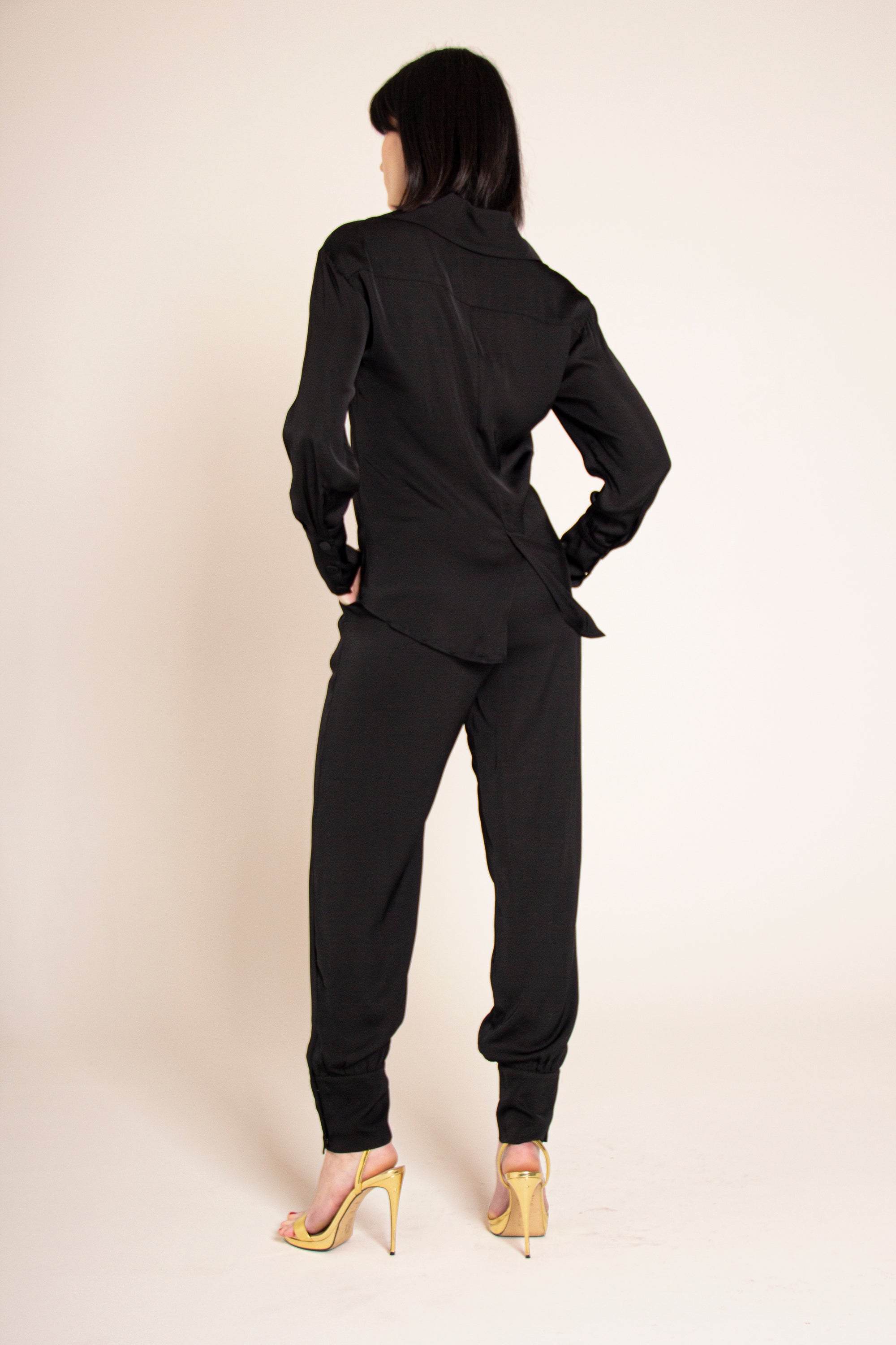 GAIA SILK PANT WITH TASSEL DRAWSTRING