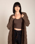 TALISMAN CASHMERE-WOOL FAUX-FUR CARDIGAN