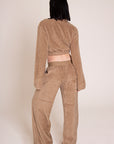 ANANDA PLUSH TEDDY CROPPED SWEATER
