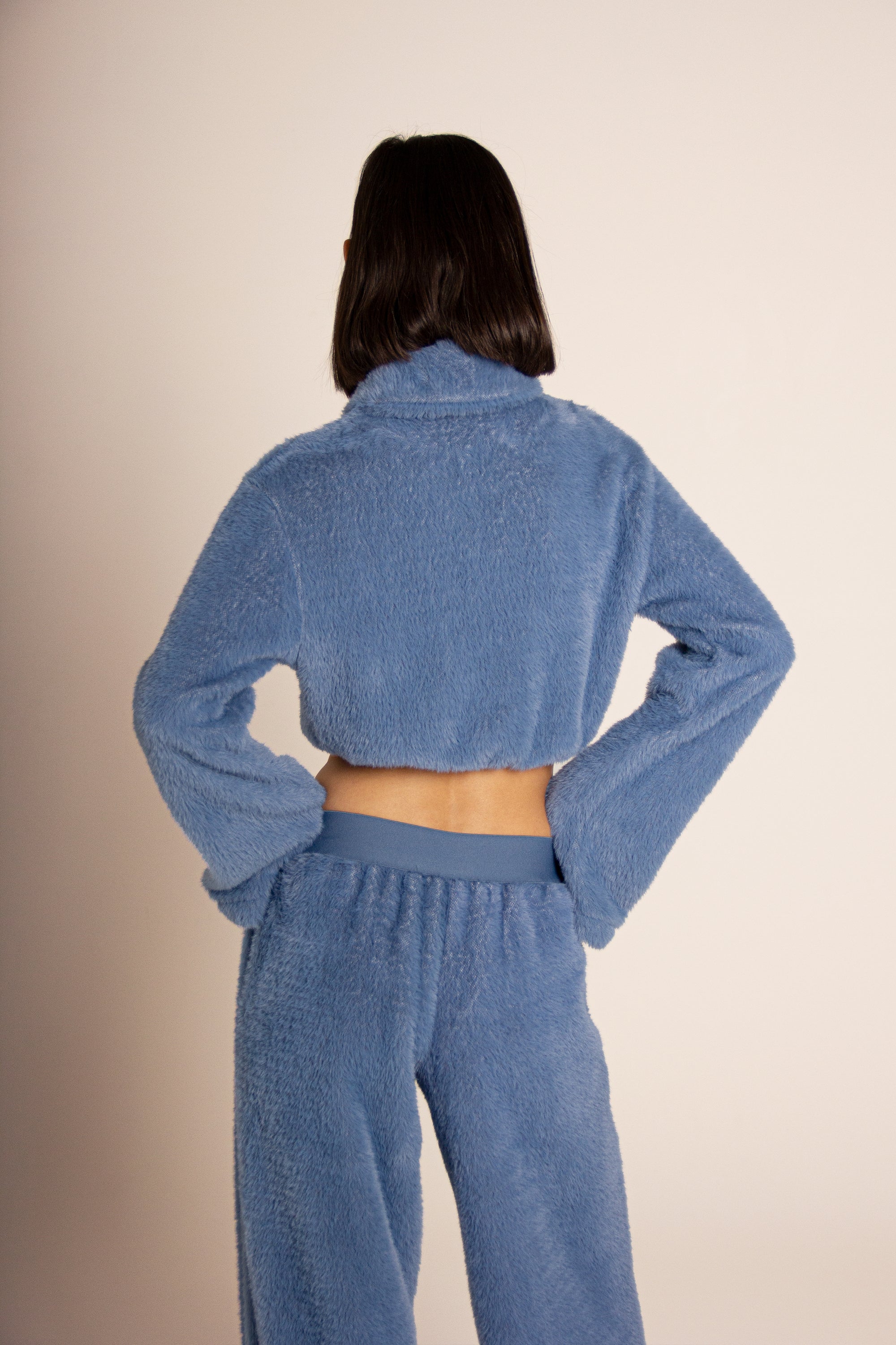 ANANDA STRAIGHT-LEG PLUSH TROUSERS