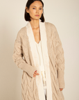 TALISMAN CASHMERE-WOOL FAUX-FUR CARDIGAN