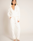 PANTHERA COTTON JOGGER WITH FAUX FUR TRIM