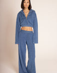ANANDA STRAIGHT-LEG PLUSH TROUSERS