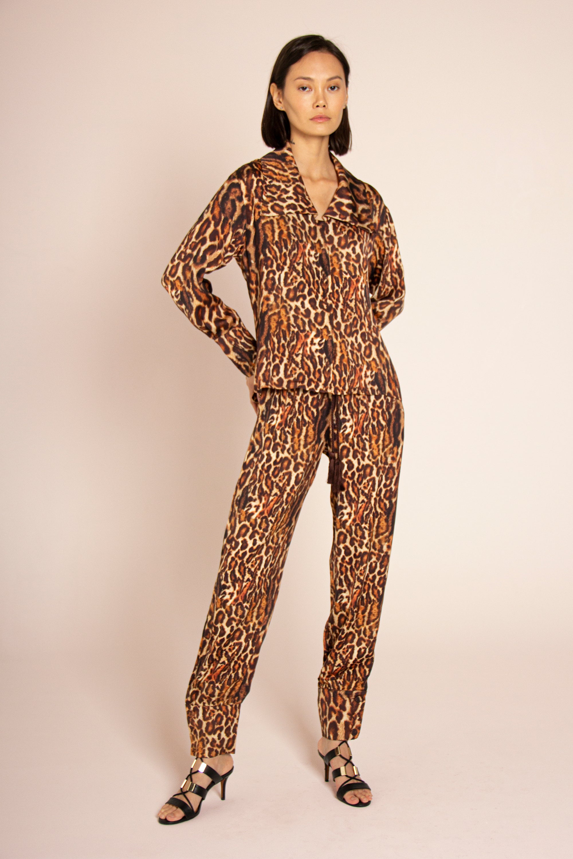 GAIA SILK PANT WITH TASSEL DRAWSTRING