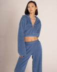 ANANDA STRAIGHT-LEG PLUSH TROUSERS