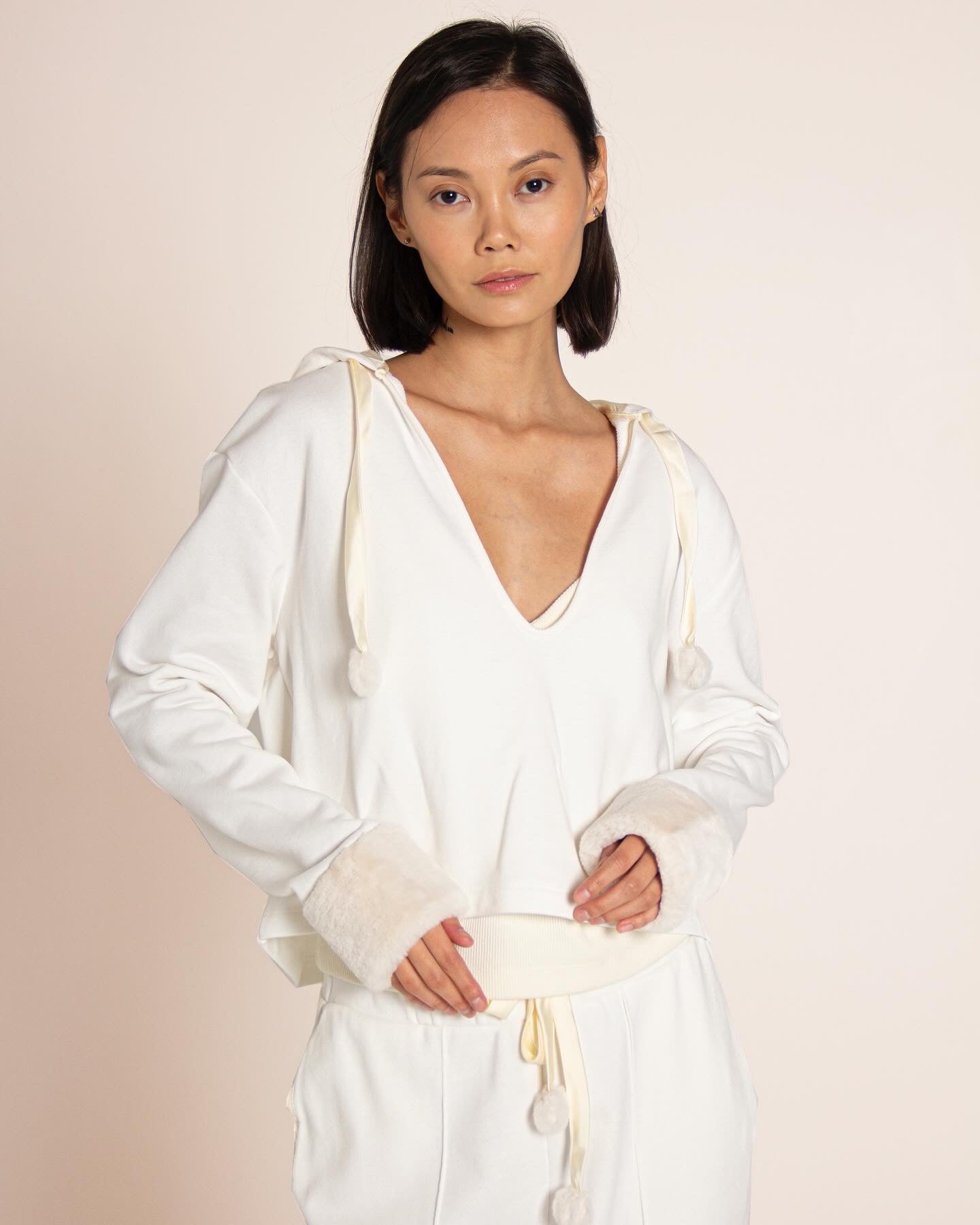 PANTHERA HOODIE WITH FAUX FUR DETAIL