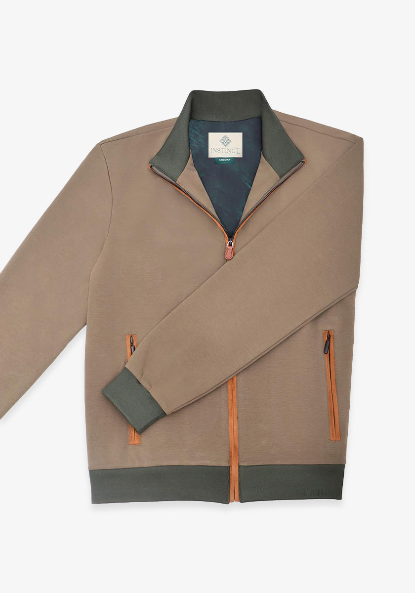 EL JEFE COTTON &amp; SUEDE TRIM JACKET