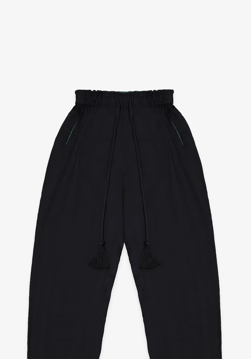GAIA SILK PANT WITH TASSEL DRAWSTRING